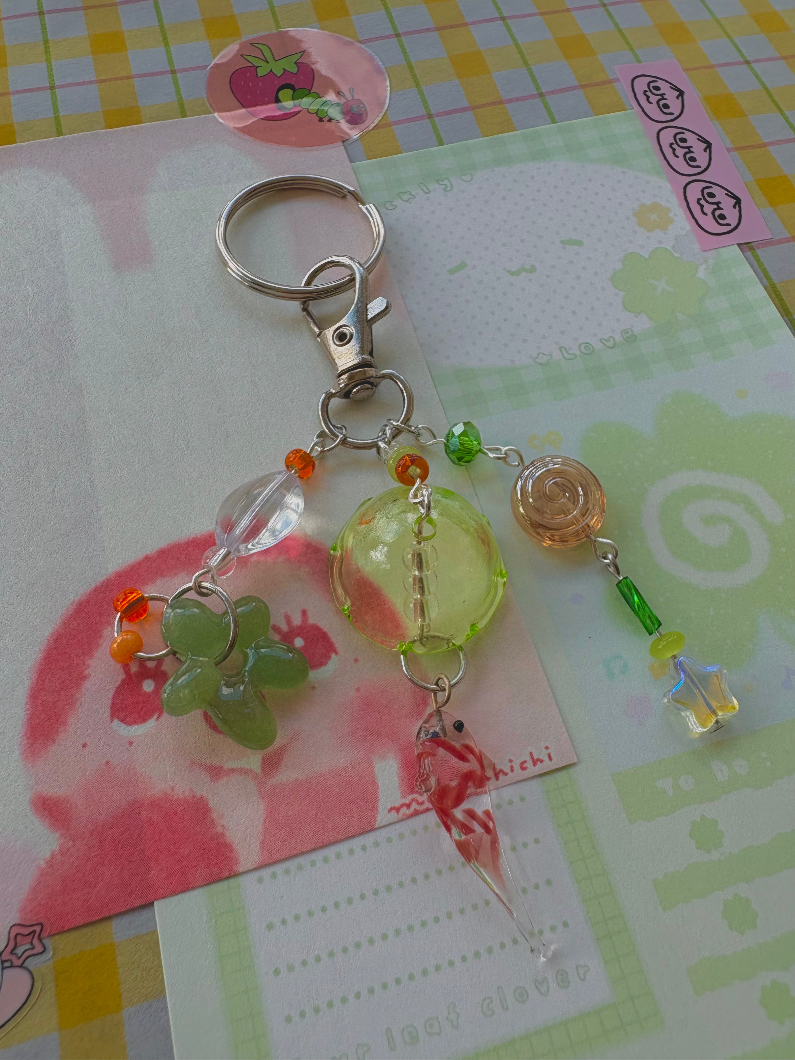 koi pond keychain