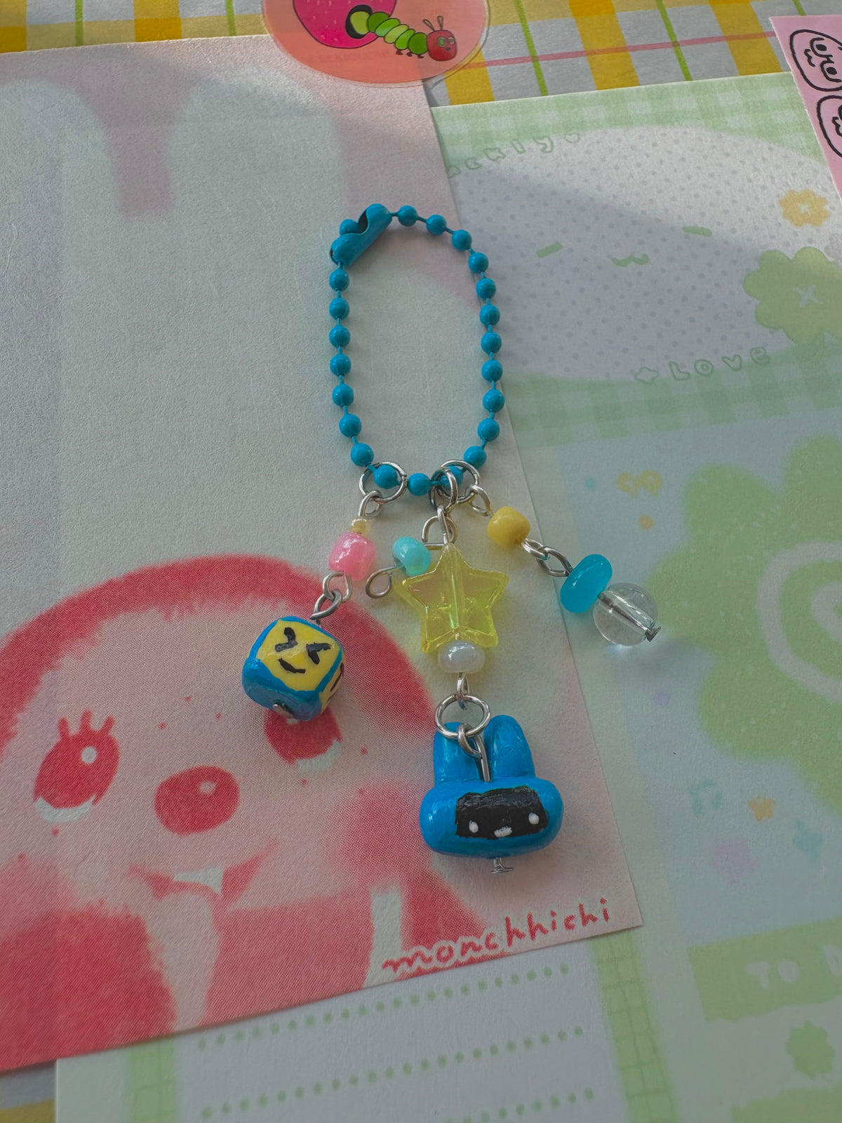 bunny party small keychain