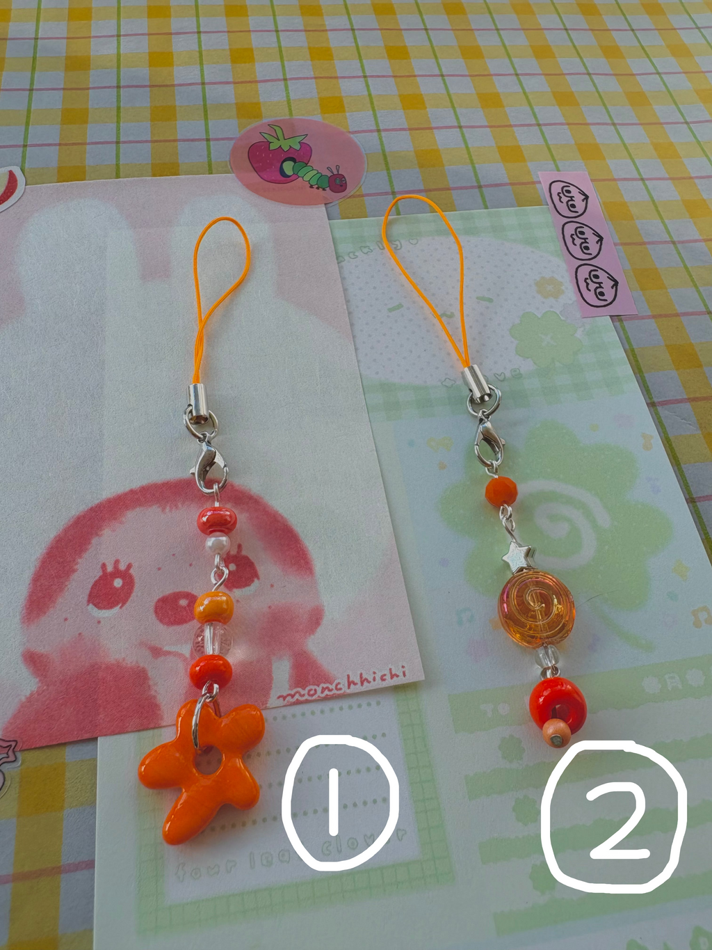 orange phone charms  ‧₊˚🍊༉‧₊˚.