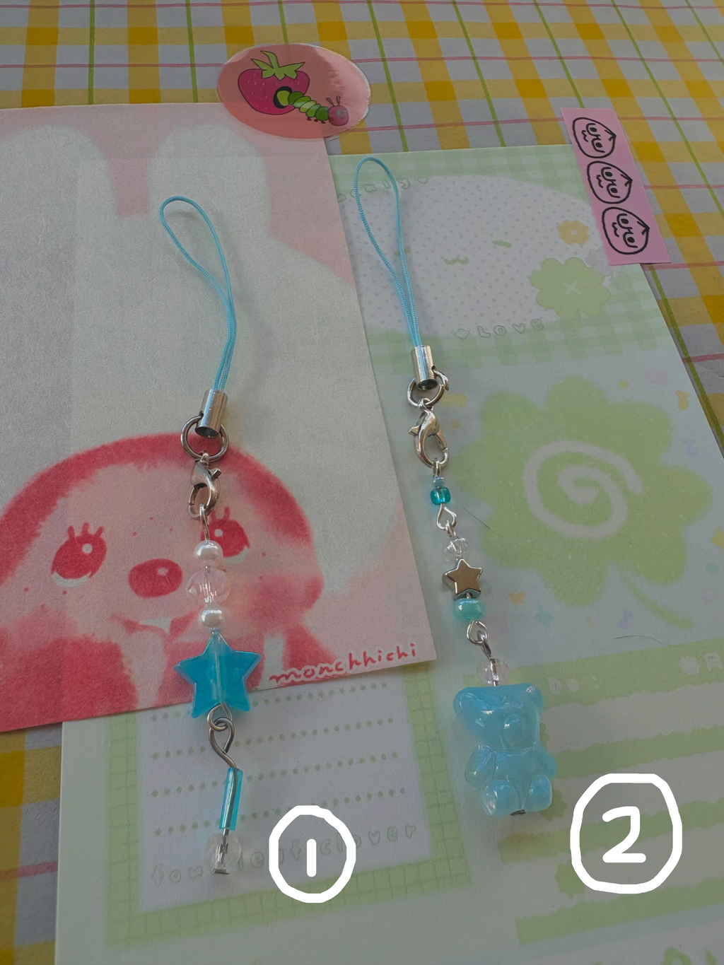 light blue phone charms 🎐𖦹⋆. ݁˖.ᐟ